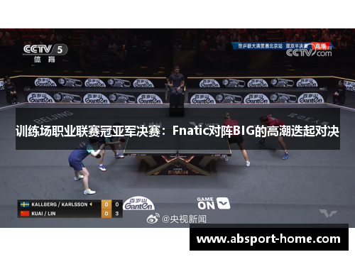 训练场职业联赛冠亚军决赛：Fnatic对阵BIG的高潮迭起对决